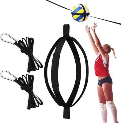 Imagen del producto de Dispositivo de entrenamiento para voleibol con cuerda y correa elástica ajustable