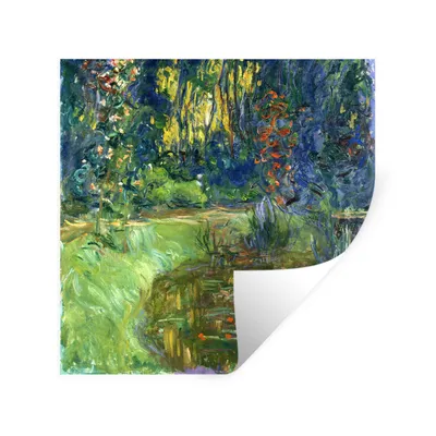 Produktbild von MuchoWow® Wandtattoo Wandsticker Wandaufkleber Teich mit Seerosen - Claude Monet 80x80 cm Selbstklebend und Repositionierbar - Wierderverwendbar - Selbstklebend