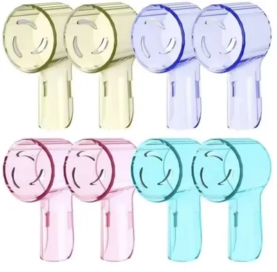 Imagen del producto de Protectores para cepillos de dientes eléctricos - Cubiertas para cabezales de cepillos de dientes - Protectores para cepillos de dientes eléctricos - 8 unidades - Para cepillos redondos - CHPN