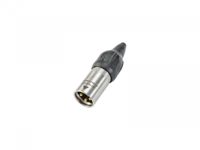 Obrázek produktu pro Neutrik NC3MX-TOP, XLR, Černá, Samec, Přímý, Polyamid, Guma, Nerezová ocel, Nikl
