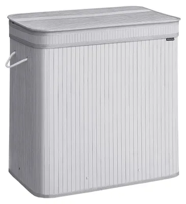 Obrázek produktu pro Koš na prádlo s víkem – koš na oblečení – úložný koš – lehký – 54,5 x 34,5 x 61 cm
