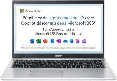 Image de Acer Aspire 1 A115-32-C3AK Laptop 15,6" FHD | Intel Celeron N4500 | 4GB RAM | 128GB eMMC | Intel UHD Graphics | Windows 11 | AZERTY Tastatur | Grau