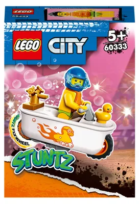 Immagine prodotto di LEGO 60333 City Stuntz vasca da bagno moto acrobatica, set con moto e minifigure, giocattolo d'azione da regalare a bambini e bambine dai 5 anni in su