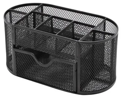 Produktbild von Verk 27362 Metall-Schreibtischorganizer mit 9 Fächern, schwarz