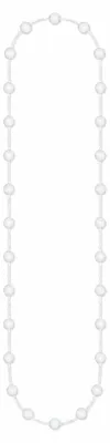 Zdjęcie produktu dla Łańcuch do rolet, o wymiarach 4,5 x 12 mm, długość 100 cm, do dekoracji okien