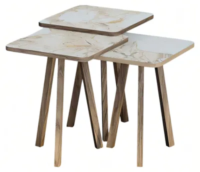 Zdjęcie produktu dla Drewniany stolik kawowy w beżowym, eleganckim, nowoczesnym stylu