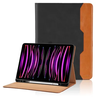 Produktbild von iPad Air 5/4 Hülle mit automatischer Sleep/Wake-Funktion und Stifthalter, Schwarz