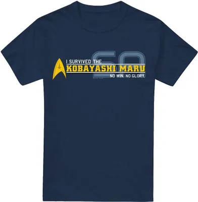 Image de Star Trek - T-shirt "I Survived" pour homme TV5923 (L) (Bleu marine)