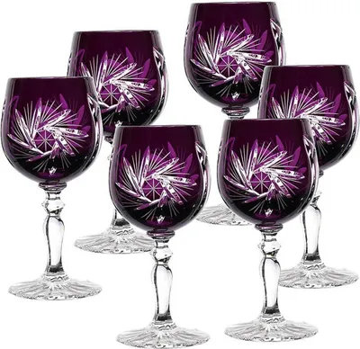 Produktbild von Likörglas violett Schleuderstern 6er Set (60ml)