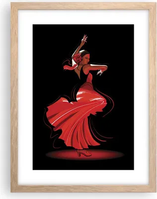 Produktbild von Gerahmtes Poster - Rahmen in heller Eiche - Tanz Tänzer - 30x40 cm - Wand Bild - Wanddeko - Wandbilder - Kunstposter - Wandposter - Bilderrahmen - Bilder - Kunstdruck - Wandbild - P2NPA30x40-4121
