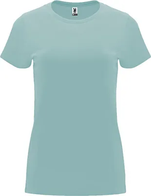 Produktbild von Roly CA6683 | Damen Capri T-Shirt, Tailliert und eng anliegend geschnitten - Farbe: Washed Blue 126 - Größe: XXL