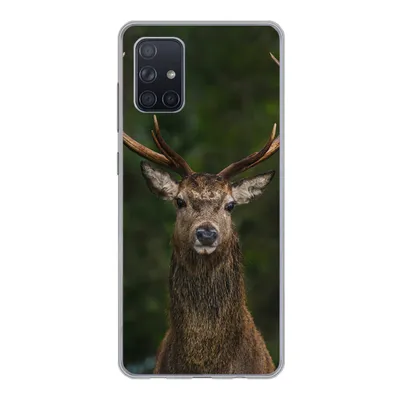 Produktbild von MuchoWow® Handyhülle Schutzhülle Hülle für Samsung Galaxy A51 5G Hirsch - Geweih - Natur Silikon Softcase Handy Hülle - Abbildung