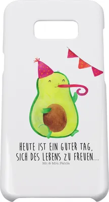 Produktbild von Mr. & Mrs. Panda Samsung Galaxy S8 plus Handyhülle  Avocado Party - Weiß - Geschenk, Geburtstag, Hülle, Happy Birthday, Handycover, Cover, Handy Case
