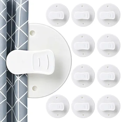 Produktbild von Duschvorhang-Clips - Spritzschutz-Halterung - Badezimmer-Zubehör - 10 Stück - 2,17 Zoll