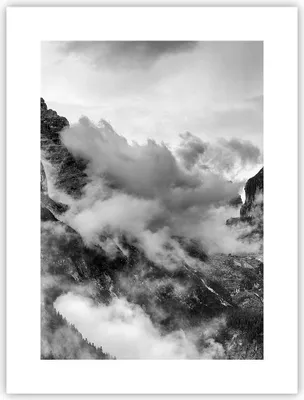 Produktbild von Poster - Poster ohne Rahmen - Berge Nebel Gipfel - 30x40 cm - Wand Bild - Wanddeko - Wandbilder - Kunstposter - Wandposter - Bilder - Kunstdruck - Wanddekoration - Wandbild - P2XPA30x40-3664