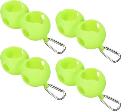 Immagine prodotto di PATIKIL Pinza per palline da golf in silicone verde Moschettone 4 pezzi