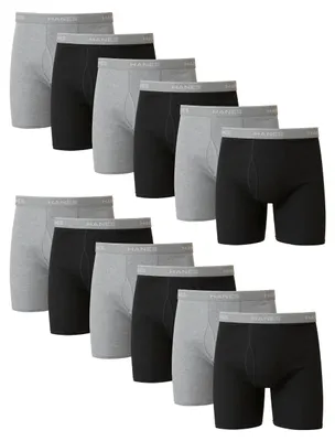 Productafbeelding van Hanes heren ondergoedset, katoenen boxershorts met comfortabele, elastische tailleband, vochtregulerend