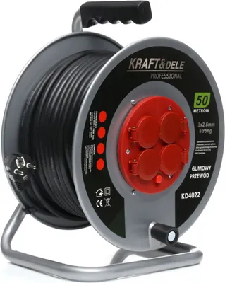 Obrázok produktu pre Predlžovací kábel na bubne 50m 3x2,5mm 16083