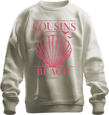 Produktbild von COUSINS BEACH Muschel Strand Meer The Summer I Got Pretty Uni Sweatshirt Pullover, Natur, S