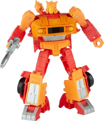 A studio shot of a Transformers toy in robot mode.