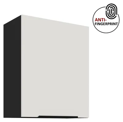 Produktbild von Küchen Hängeschrank 60 cm ARIA Weiss ultra matt + Schwarz matt, hochwertige Fronten mit Anti Fingerprint Beschichtung Küchenzeile Küchenblock
