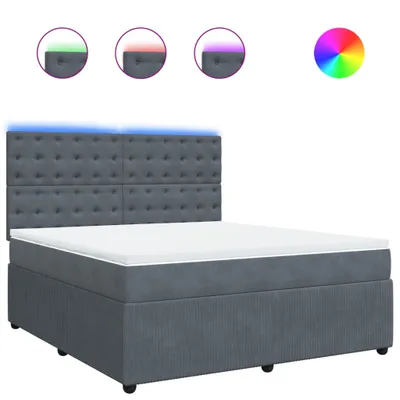 Obrázok produktu pre vidaXL Boxspring posteľ s matracom Dark Grey 180x200 cm Velvet