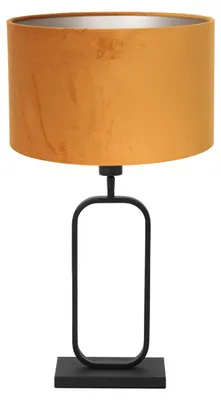 Produktbild von Tischlampe - schwarz - Stang - metall veloursstoff - Ø 47cm - E27 - 4808ZW - Steinhauer