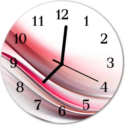 Produktbild von Glasuhr Wanduhr Küchenuhr Echt-Glas 30fi cm Abstrakt rot