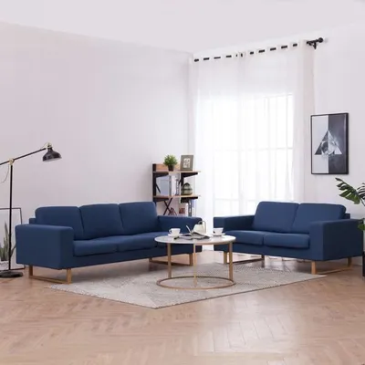 Produktbild von 2-teilige Stuhl aus Stoff, blau