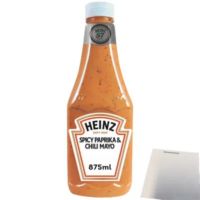 Produktbild von Heinz Spicy Paprika und Chili würzige Mayo (875ml Flasche) + usy Block