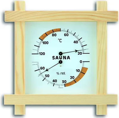 Obrázek produktu pro TFA - Analoges Sauna-Thermo-Hygrometer mit Holzrahmen 40.1008 - natur