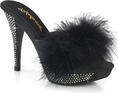Produktbild von ELEGANT-401F Damen Slipper von Fabulicious, Schwarz  , EU 39, US 9