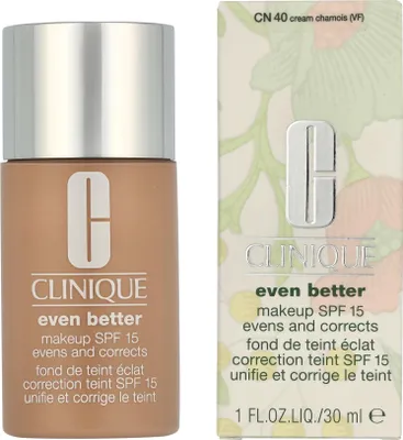 Produktbild von Clinique Even Better Makeup Broad Spectrum SPF 15, Flasche, Dunkle Haut, Cream Chamois, Natürlich/Natur, Frauen, Öl