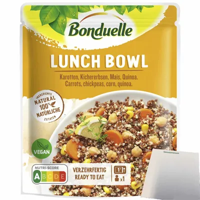 Produktbild von Bonduelle Lunch Bowl Quinoa (250g Beutel) + usy Block