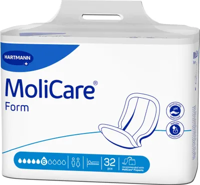 Zdjęcie produktu dla Hartmann MoliCare® Form pad, 6 kropli - 32 sztuki | opakowanie (32 sztuki)