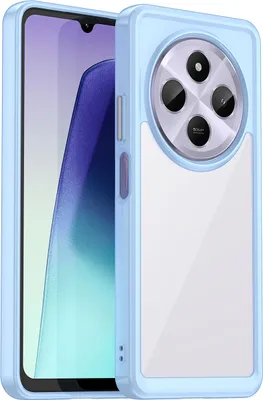 Produktbild von Schutzhülle für Xiaomi Redmi 14C Klar Rückseite Stoßfeste TPU Silikon Bumper Hülle Blau
