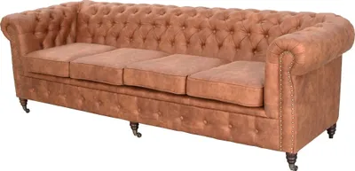Produktbild von Chesterfield 4-Sitzer Ledersofa in