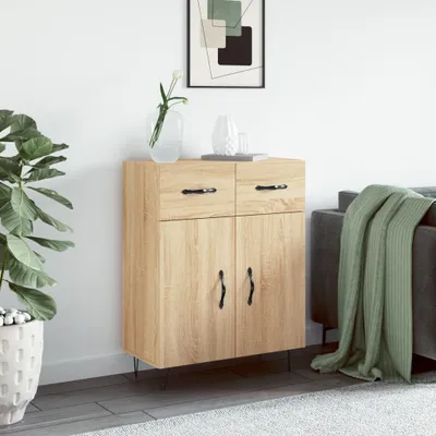 Produktbild von The Living Store Sideboard Sonoma-Eiche 69,5x34x90 cm Holzwerkstoff