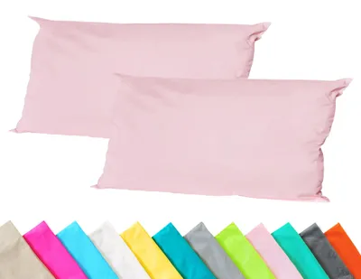 Produktbild von JACK 2er Set Outdoor Kissenhülle Kissenbezug 30x50cm Wasserfest Sitzkissen Lounge Kissen Garten Stuhl Lotus Effekt, Farbe:Rosa