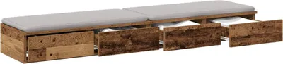 Produktbild von vidaXL Bettschubladen Altholz 135 x 36,5 x 16,5 cm Holzwerkstoff