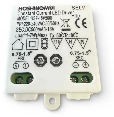 Produktbild von Sompex HOSHINGMEI HS7-18V500I LED Treiber 500mA 3-18V 1-7W Konstantstrom Driver 230V
