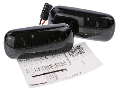Produktbild von BRANDT Seitenblinker Set LED Kotflügel Blinker + Kabel Schwarz passend für Audi A3 S3 8P 03-13 A4 S4 RS4 B6 B7 8E 8H 01-09 A6 S6 RS6 C6 4F 04-11 Blinkleuchten