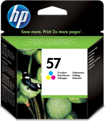 Obrázok produktu pre HP Trojfarebná originálna atramentová kazeta 57, Vysoký (XL) výnos, Azúrová, Purpurová, Žltá, Atrament na báze farby, 1 kusov, 500 strany