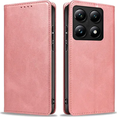 Produktbild von Handyhülle für Xiaomi 14T Kunstleder Flip Cover Hülle Handytasche Case Kartenfach Farbe: Rosa