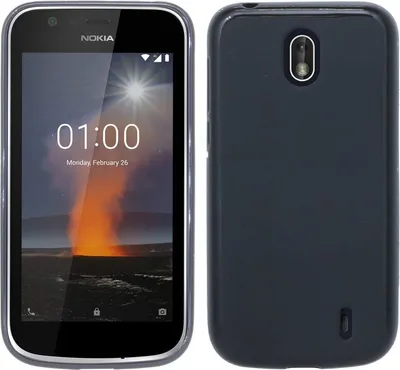Image de Nokia 1 Housse silicone pour téléphone portable Cover Case Noir