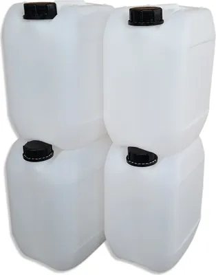 Produktbild von 4 Stück 10 Liter Kanister, Wasserkanister Farbe natur DIN51 (4x10knn51)