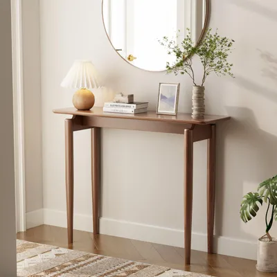 Konsole Massivholz 30x100x76 cm Walnuss schmal
