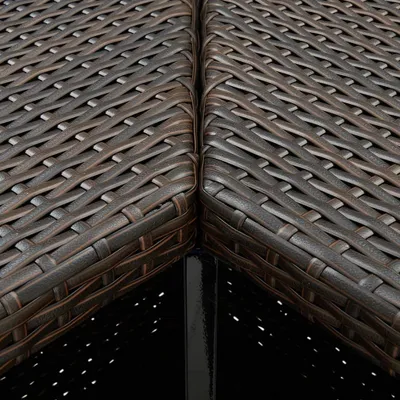 Immagine prodotto di set bar da giardino 8 pezzi con cuscini in poly rattan marrone