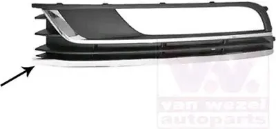 Zdjęcie produktu dla VAN WEZEL Kratka wentylacyjna Grill Zderzak do VW Passat Variant (365) z otworem/otworami na światła przeciwmgielne Chrom