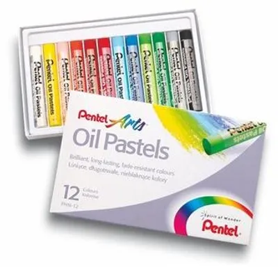Produktbild von Ölpastellstifte, PENTEL, "Arts", 12 verschiedene Farben
